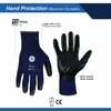 Ge Nitrille Dipped Gloves, Black/Blue, 13 GA, 1Pair, L GG215LC